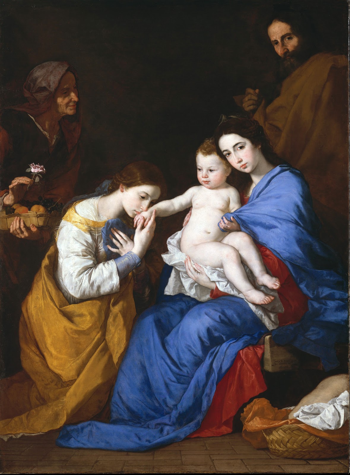 The holy family with saints anne and caJusepe de Ribera Therine of alexandria